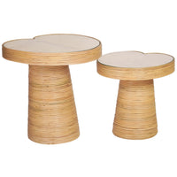 Felicia Lilypad Side Table, Natural