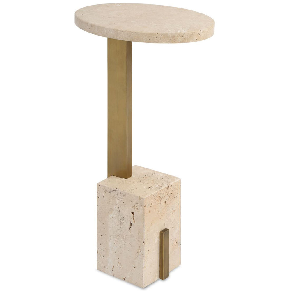 Feranno Accent Table, Beige-Furniture - Accent Tables-High Fashion Home