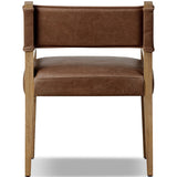 Ferris Leather Dining Arm Chair, Palermo Cigar by Four Hands