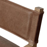 Ferris Leather Dining Arm Chair, Palermo Cigar by Four Hands