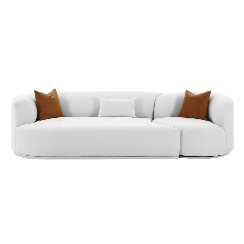 Fickle 2 Piece Modular Chaise LAF Sofa, Grey-Furniture - Sofas-High Fashion Home