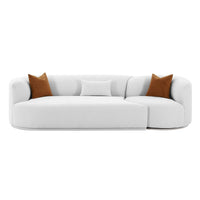 Fickle 2 Piece Modular LAF Sofa, Grey-Furniture - Sofas-High Fashion Home