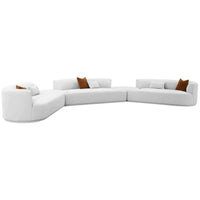 Fickle 5 Piece Modular Sectional, Grey-Furniture - Sofas-High Fashion Home