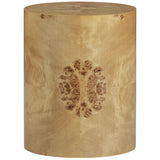 Fig Burl Drum Side Table, Natural-Furniture - Accent Tables-High Fashion Home