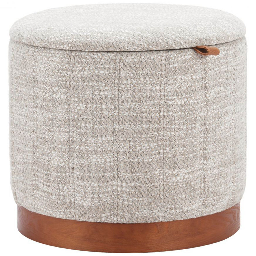 Fije Storage Ottoman, Gray-Furniture - Storage-High Fashion Home