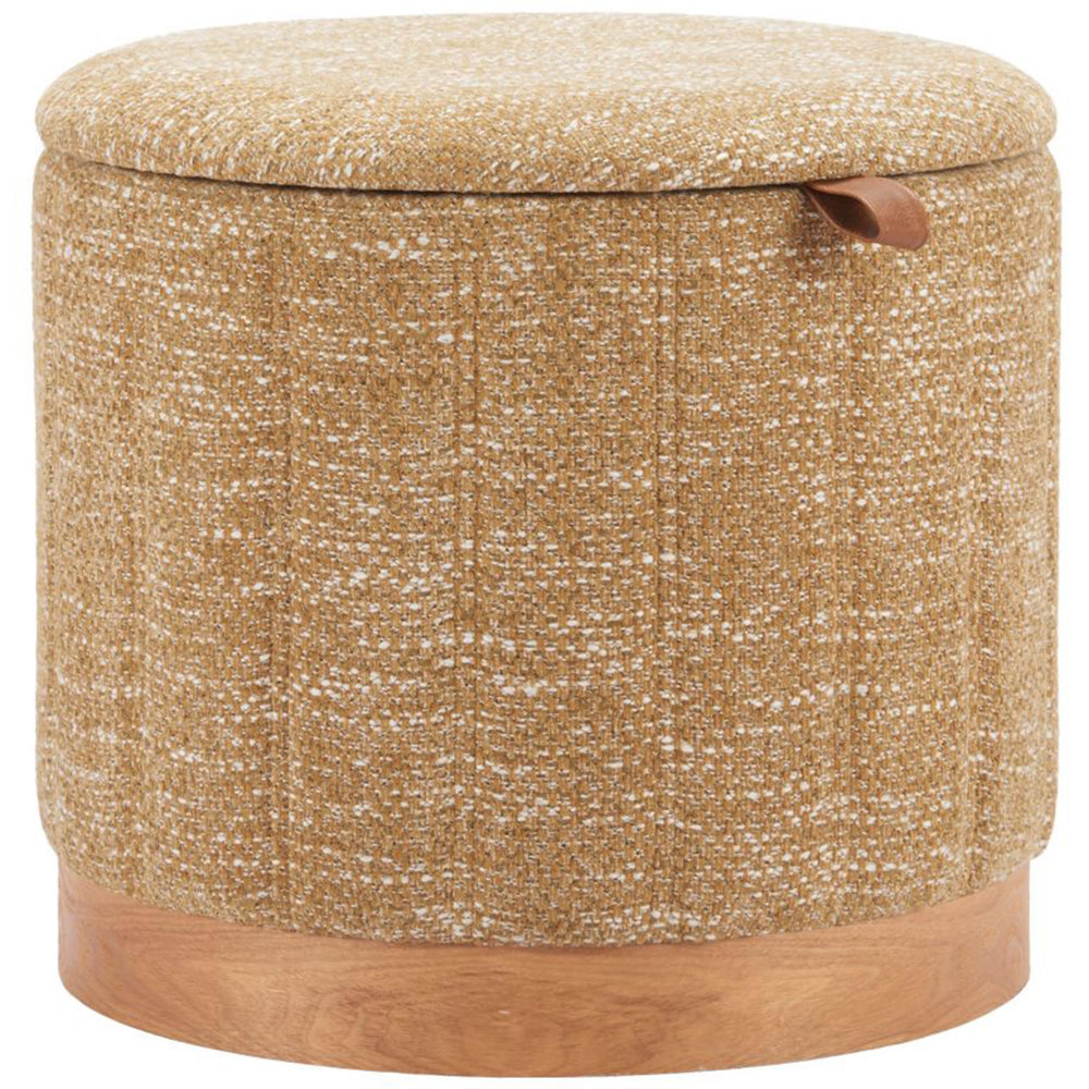 Fije Storage Ottoman, Oat Yellow-Furniture - Storage-High Fashion Home