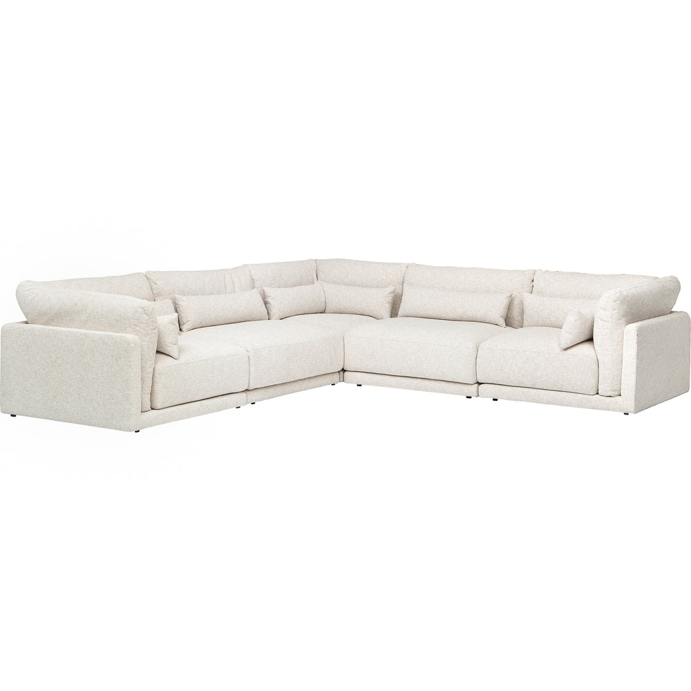 Finch 5 Piece Sectional, Beck Arctic