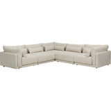 Finch 5 Piece Sectional, Tasmin Linen