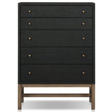 Fiona Tall Dresser, Black Raffia by Four Hands