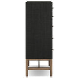 Fiona Tall Dresser, Black Raffia by Four Hands