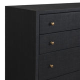 Fiona Tall Dresser, Black Raffia by Four Hands