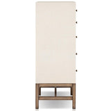 Fiona Tall Dresser, Ivory Painted Raffia by Four Hands