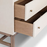 Fiona Tall Dresser, Ivory Painted Raffia by Four Hands
