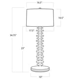 Fishbone Buffet Lamp, White