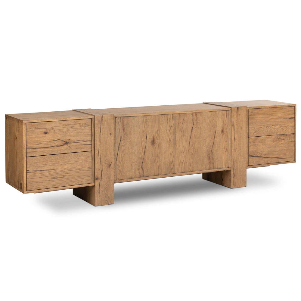 Fisher Media Console, Rustic Amber by Four Hands