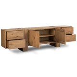 Fisher Media Console, Rustic Amber by Four Hands