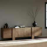 Fisher Media Console, Rustic Amber