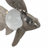 Fish w/Acrylic Ball, Silver-Accessories-High Fashion Home