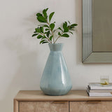 Flare Spire Outdoor Vase, Powder Blue-Accessories-High Fashion Home