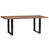 Fletcher Dining Table, Brown-Furniture - Dining-High Fashion Home