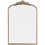 Fleur Applique Arch Mirror, Gold