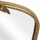 Fleur Applique Arch Mirror, Gold