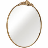Fleur Round Mirror, Gold