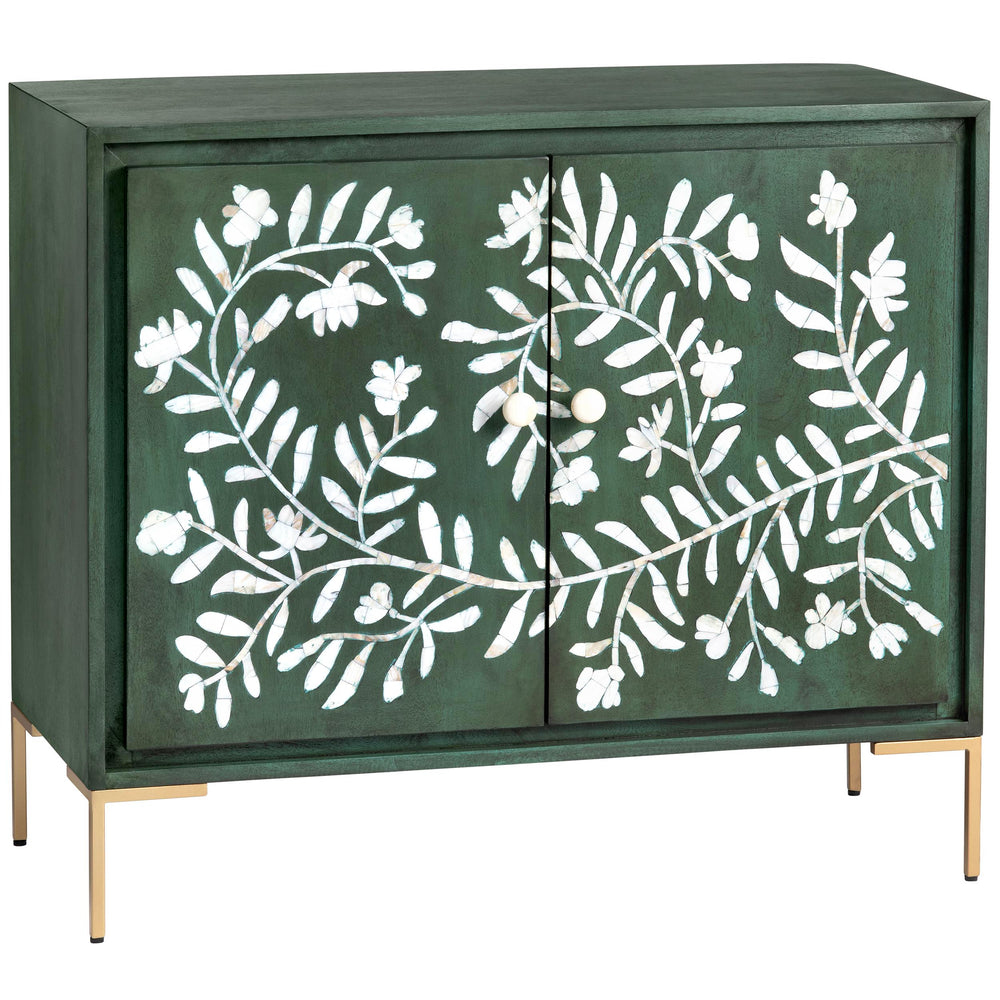Flourish 2 Door Cabinet, Green-Furniture - Storage-High Fashion Home