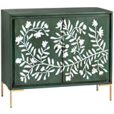 Flourish 2 Door Cabinet, Green-Furniture - Storage-High Fashion Home