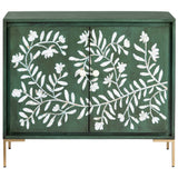 Flourish 2 Door Cabinet, Green-Furniture - Storage-High Fashion Home