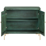 Flourish 2 Door Cabinet, Green-Furniture - Storage-High Fashion Home