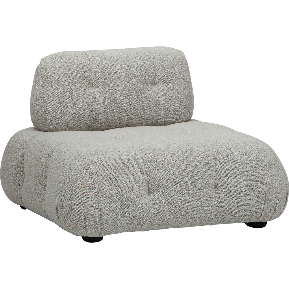 Flow Element Lounge Chair, Silver Boucle-Furniture - Chairs-High Fashion Home