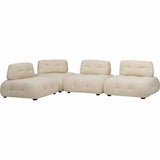 Flow Element Lounge Chair, Ivory Boucle-Furniture - Chairs-High Fashion Home