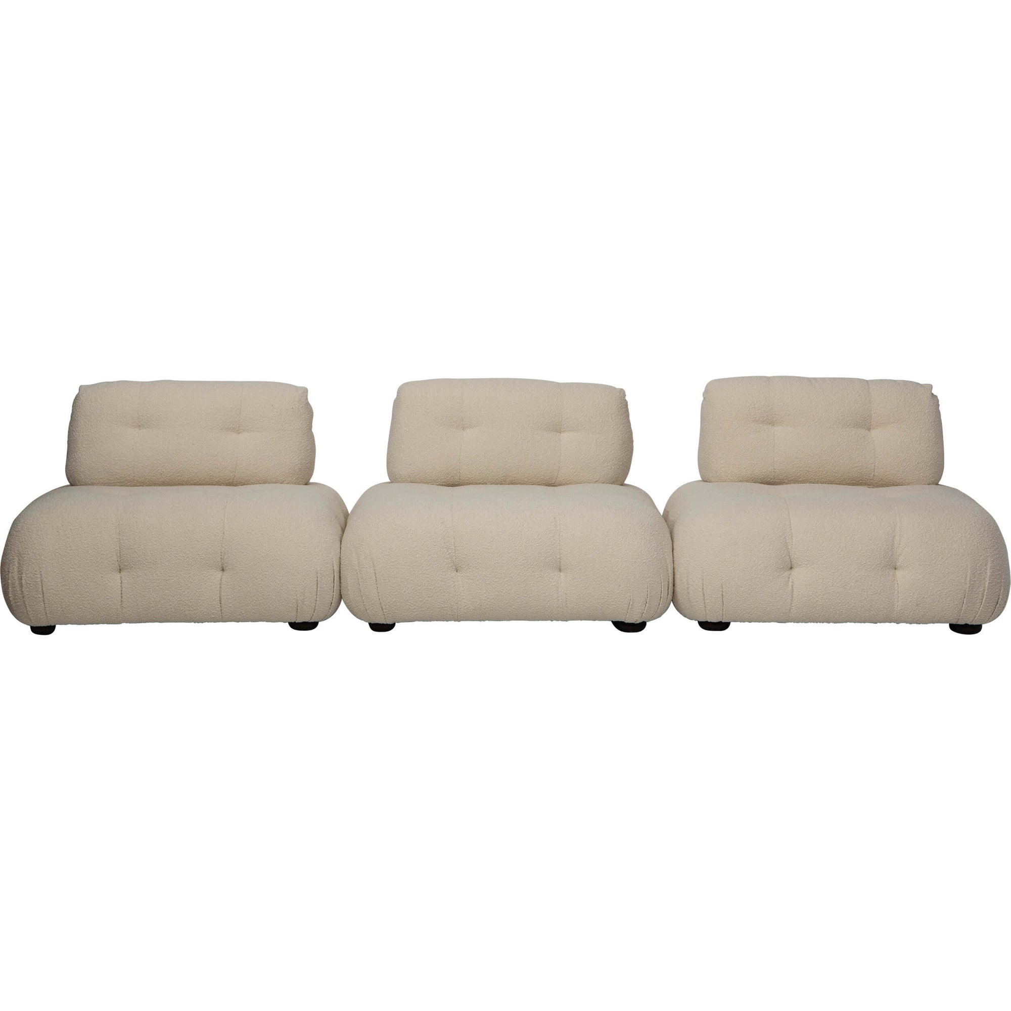 Flow Element Modular Sofa, Ivory Boucle High Fashion Home