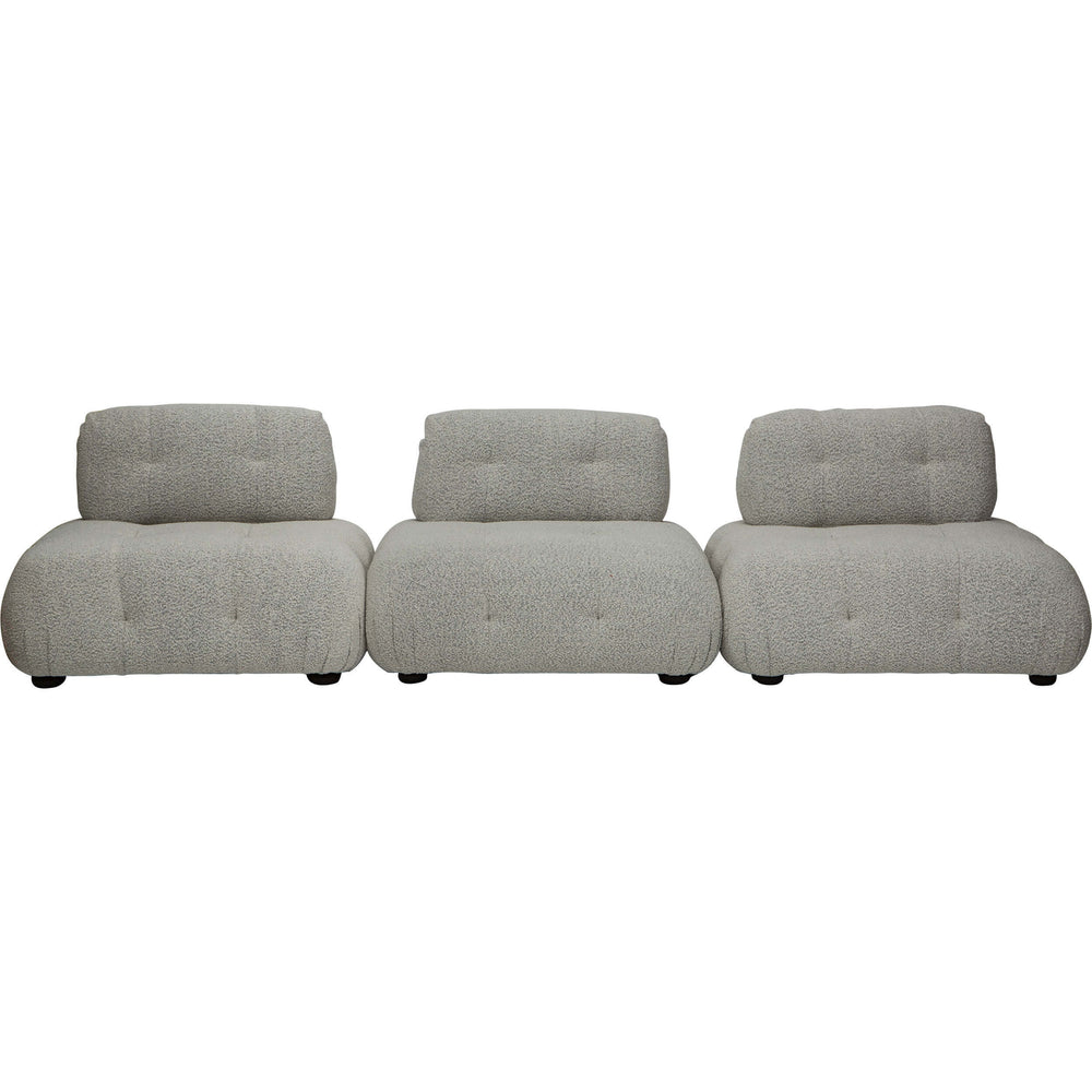 Flow Element Modular Sofa, Silver Boucle-Furniture - Sofas-High Fashion Home