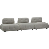 Flow Element Modular Sofa, Silver Boucle-Furniture - Sofas-High Fashion Home