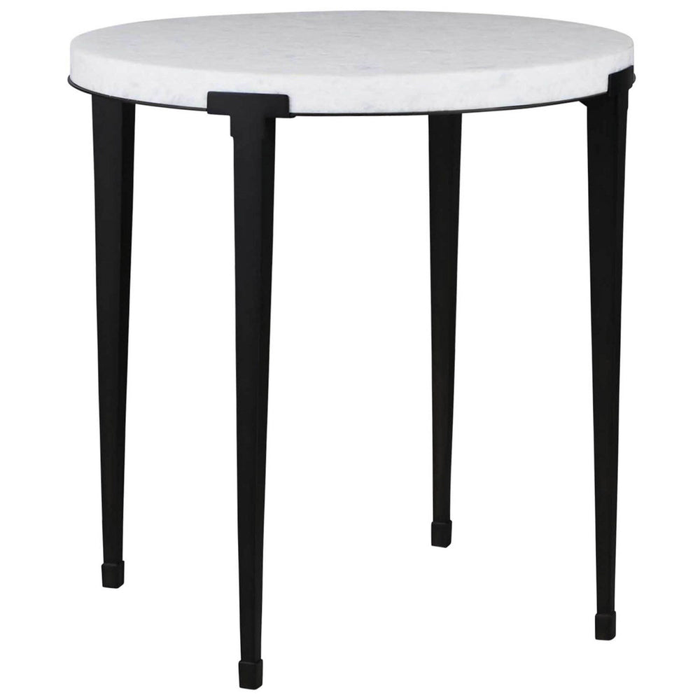Floyd End Table, Arctic Honed Marble-Furniture - Accent Tables-High Fashion Home