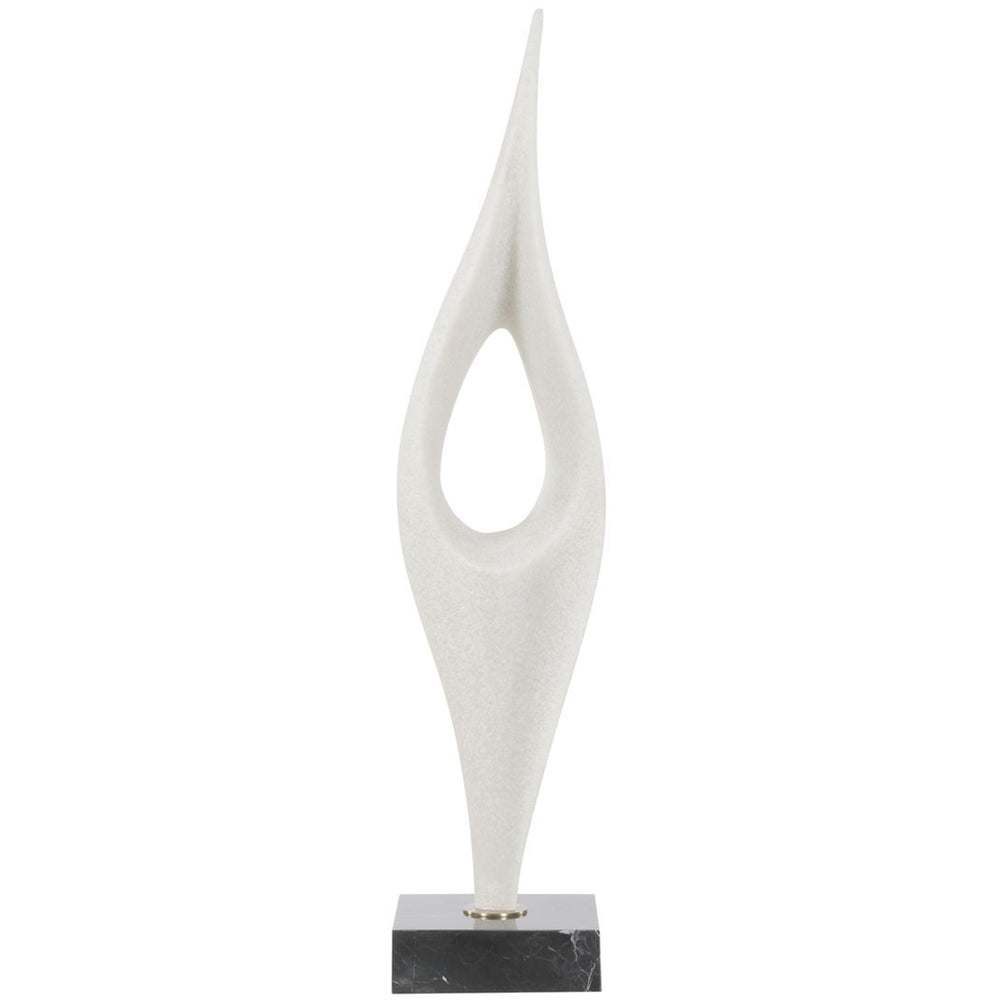 Fluid Drop Sculpture, White-Accessories-High Fashion Home