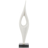 Fluid Drop Sculpture, White-Accessories-High Fashion Home