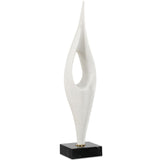 Fluid Drop Sculpture, White-Accessories-High Fashion Home