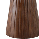 Fluted Base Accent Table, White