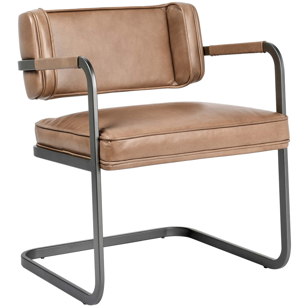 Fonda Leather Dining Chair, Adobe Tan, Set of 2-Furniture - Dining-High Fashion Home