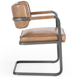 Fonda Leather Dining Chair, Adobe Tan, Set of 2-Furniture - Dining-High Fashion Home