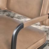 Fonda Leather Dining Chair, Adobe Tan, Set of 2-Furniture - Dining-High Fashion Home