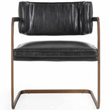 Fonda Leather Dining Chair, Jet Black, Set of 2-Furniture - Dining-High Fashion Home