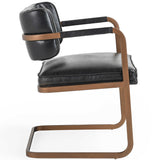 Fonda Leather Dining Chair, Jet Black, Set of 2-Furniture - Dining-High Fashion Home