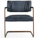 Fonda Leather Dining Chair, Ocean Blue, Set of 2-Furniture - Dining-High Fashion Home