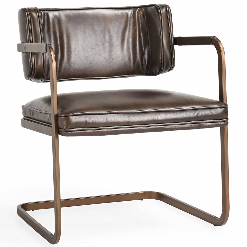 Fonda Leather Dining Chair, Truffle Brown, Set of 2-Furniture - Dining-High Fashion Home