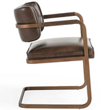 Fonda Leather Dining Chair, Truffle Brown, Set of 2-Furniture - Dining-High Fashion Home