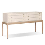 Ford Console Table, Beige Painted Linen by Four Hands-Furniture - Accent Tables-High Fashion Home